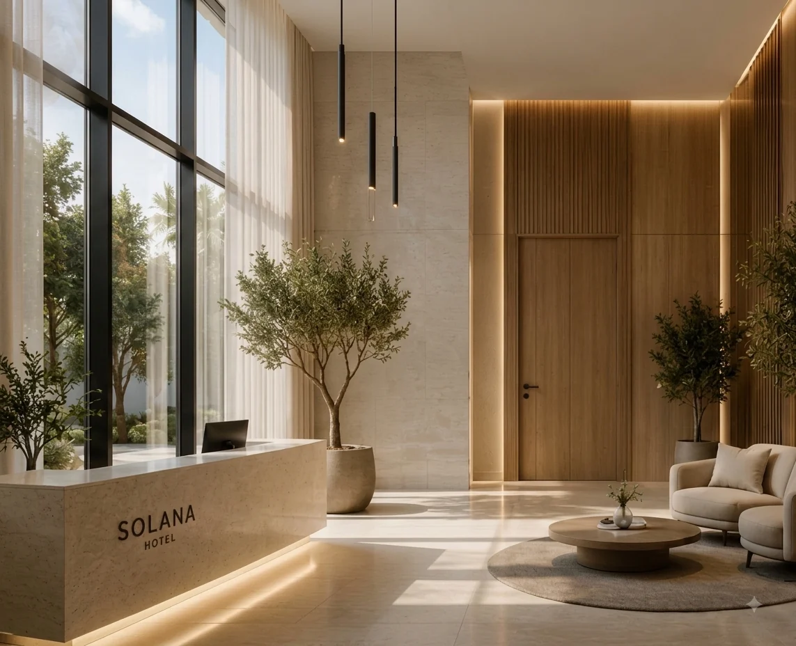 Porte intérieure dans un hall d’hôtel